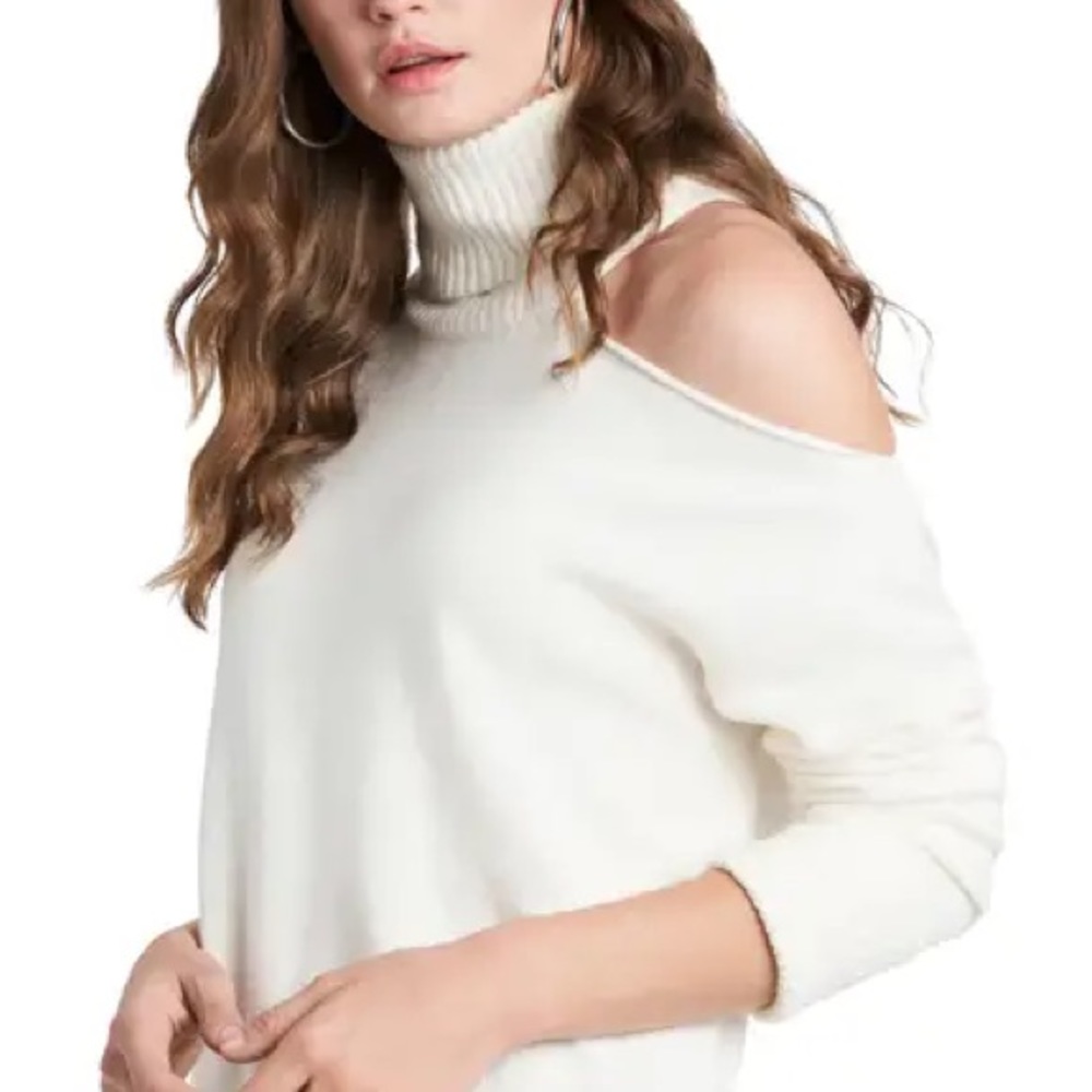 1.State Bare Shoulder Turtle Neck Sweater